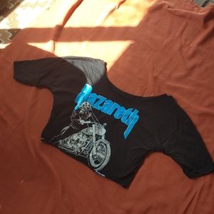 Nazareth band biker crop top